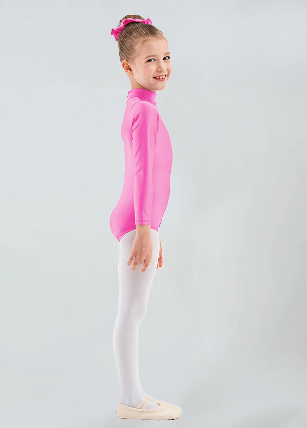 Girls Turtleneck Long Sleeve Dance Leotard