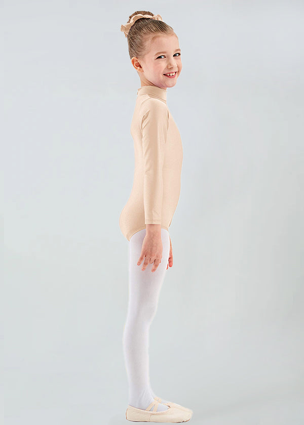 Girls Turtleneck Long Sleeve Dance Leotard