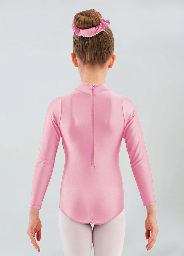 Girls Turtleneck Long Sleeve Dance Leotard