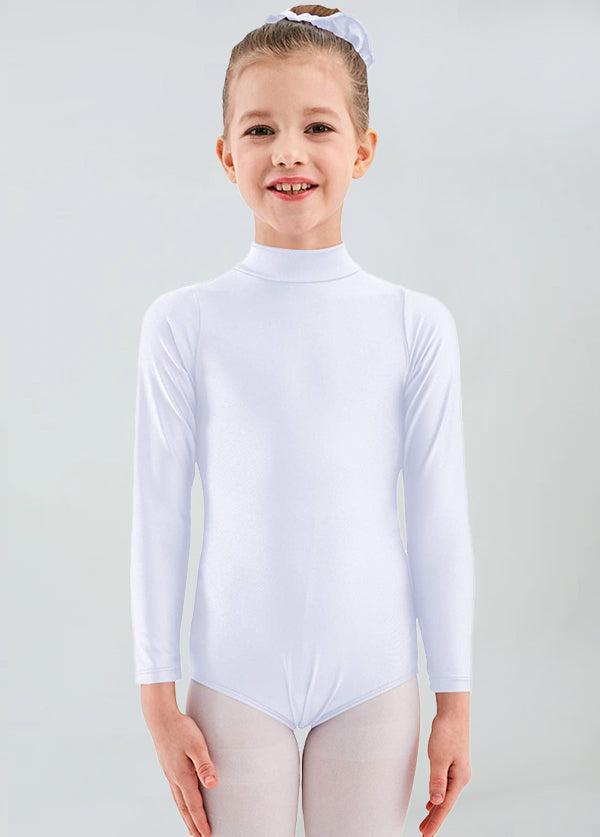 Girls Turtleneck Long Sleeve Dance Leotard