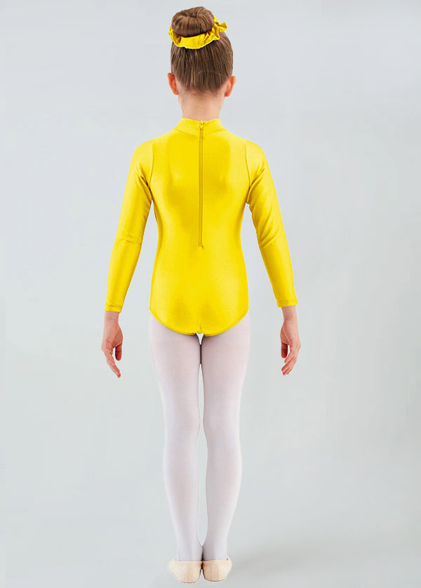 Girls Turtleneck Long Sleeve Dance Leotard