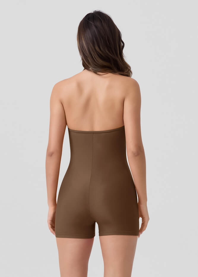 Halter Neck Sport Spandex Romper