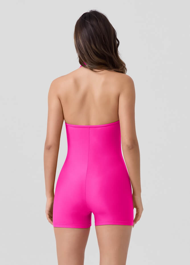 Halter Neck Sport Spandex Romper