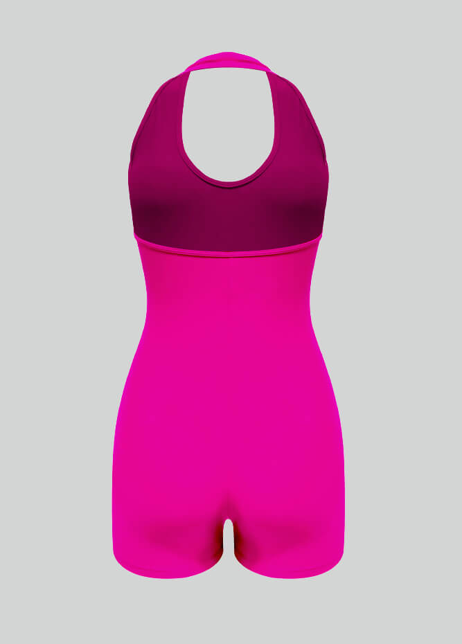 Halter Neck Sport Spandex Romper