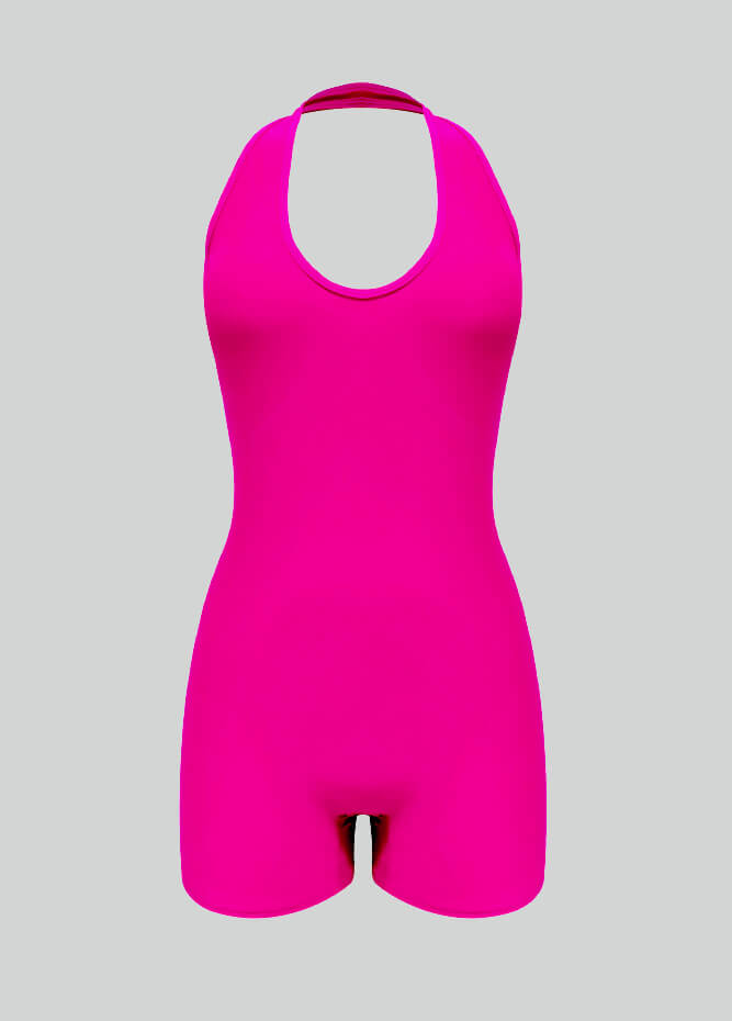 Halter Neck Sport Spandex Romper