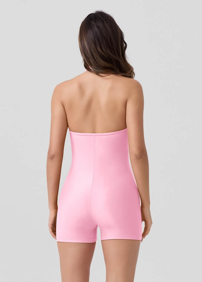 Halter Neck Sport Spandex Romper