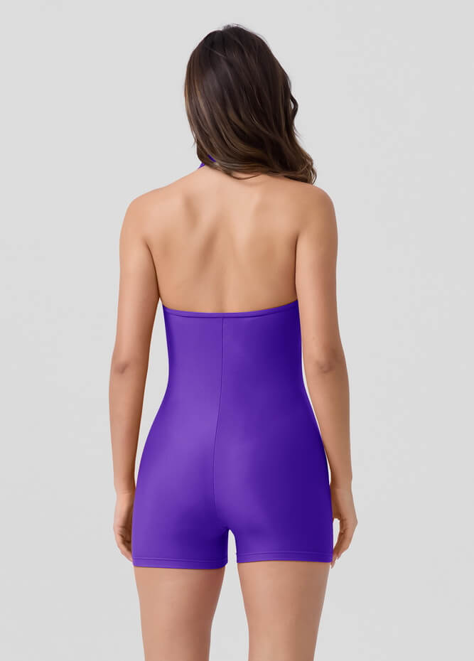 Halter Neck Sport Spandex Romper