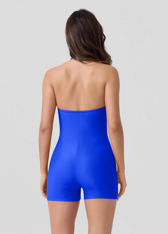 Halter Neck Sport Spandex Romper