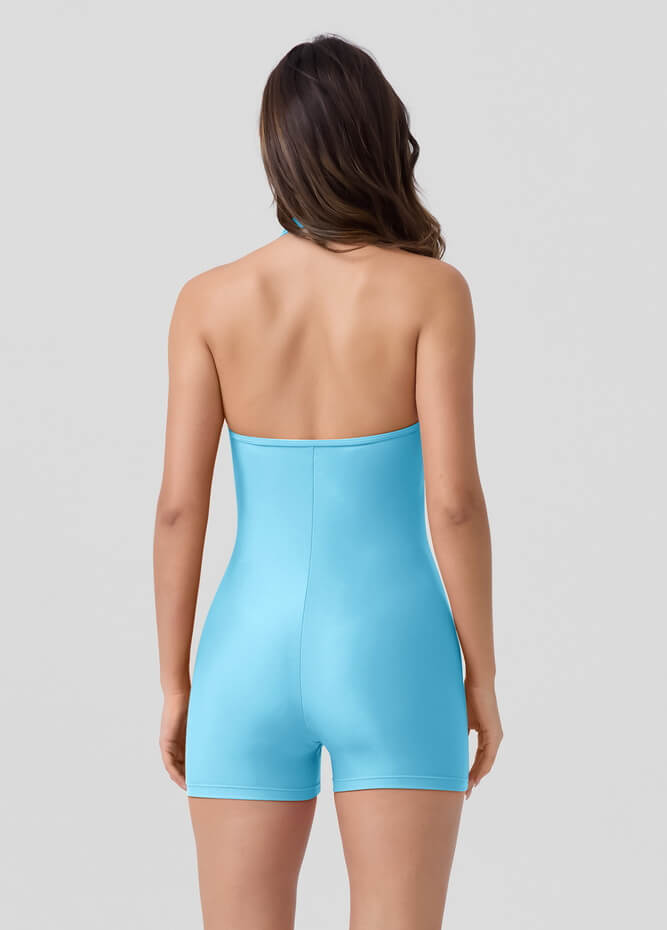 Halter Neck Sport Spandex Romper