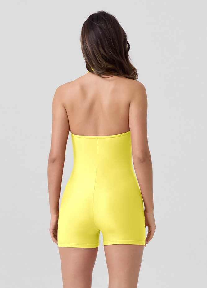 Halter Neck Sport Spandex Romper