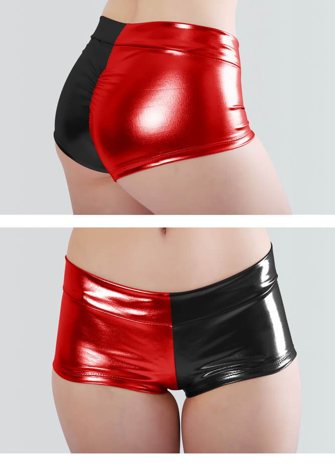 Harley Quinn Costume Rave Shorts