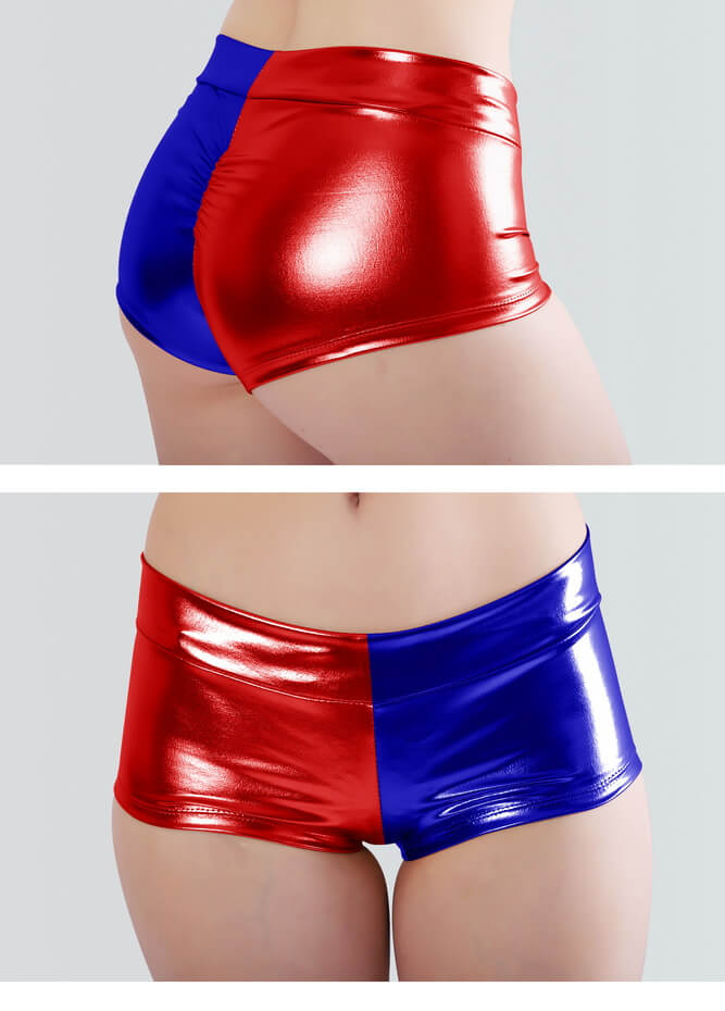 Harley Quinn Costume Rave Shorts