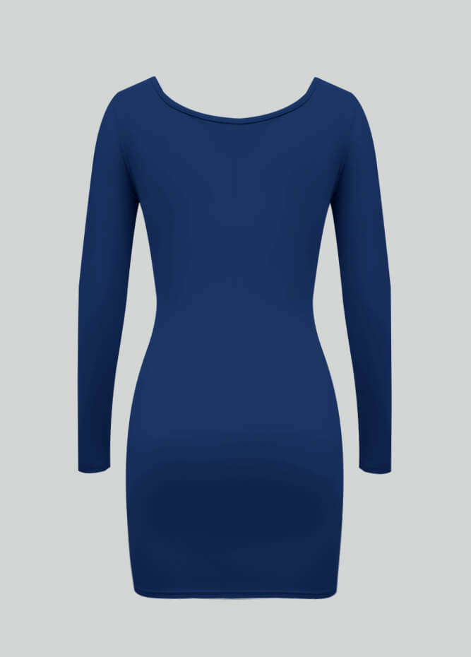Long Sleeve Spandex Bodycon Mini Dresses