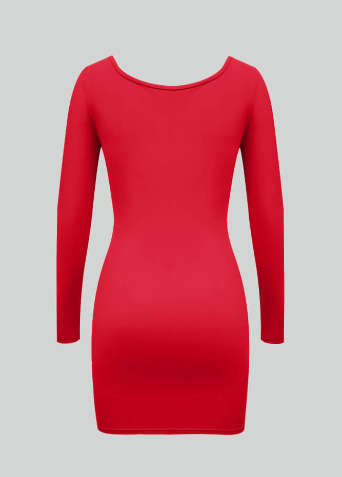 Long Sleeve Spandex Bodycon Mini Dresses