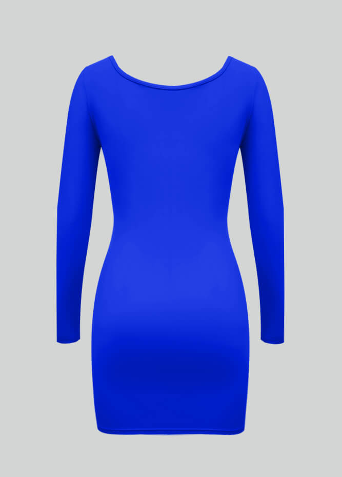 Long Sleeve Spandex Bodycon Mini Dresses