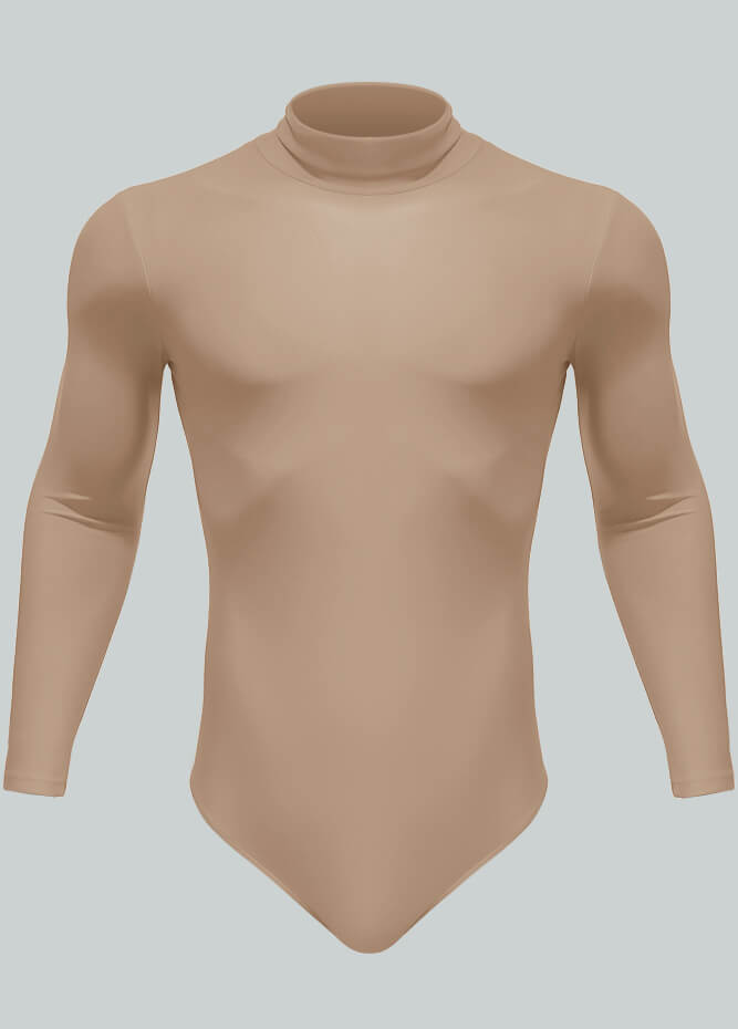 Long Sleeve Turtleneck Leotard for Men