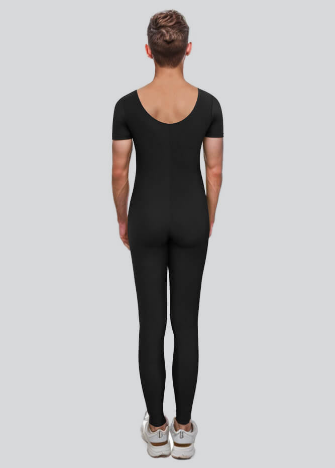 Mens One Piece Short Sleeve Unitard
