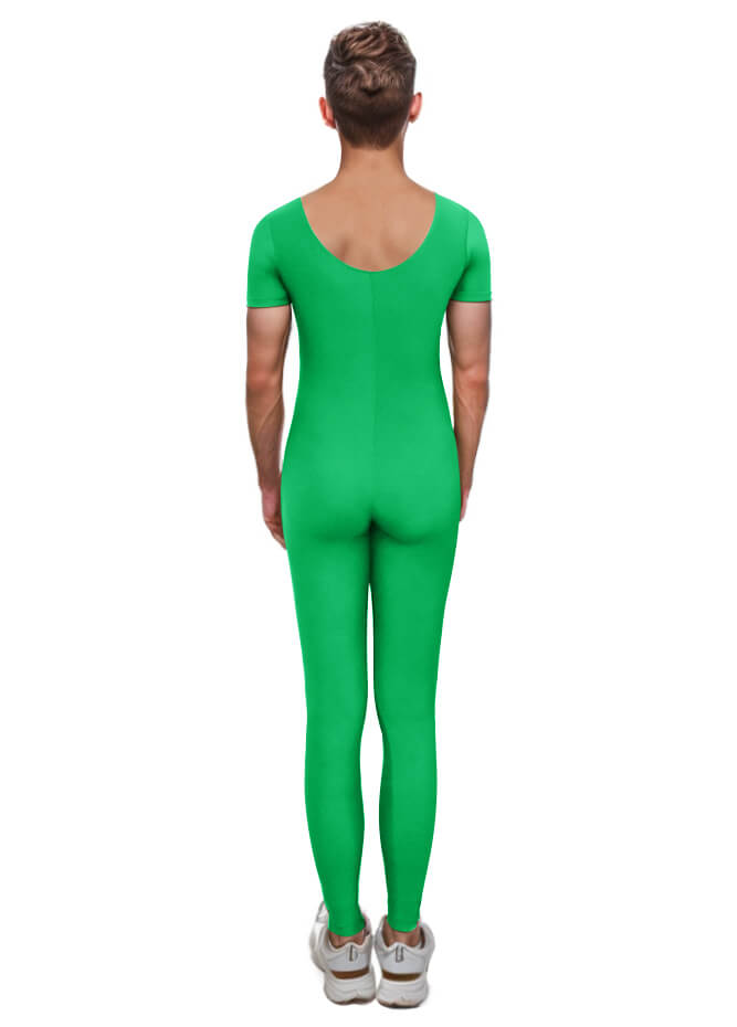 Mens One Piece Short Sleeve Unitard