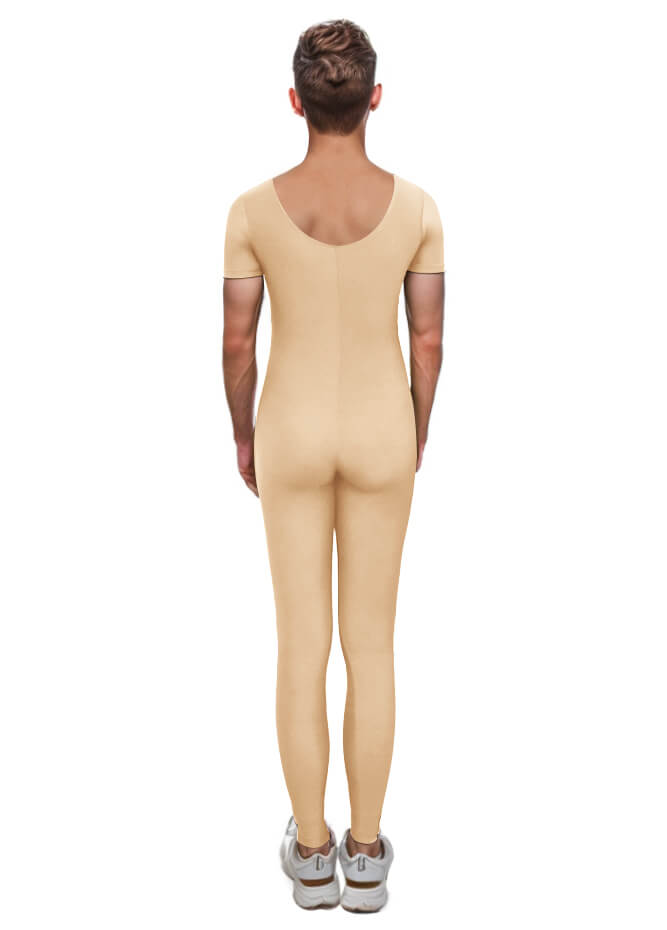 Mens One Piece Short Sleeve Unitard