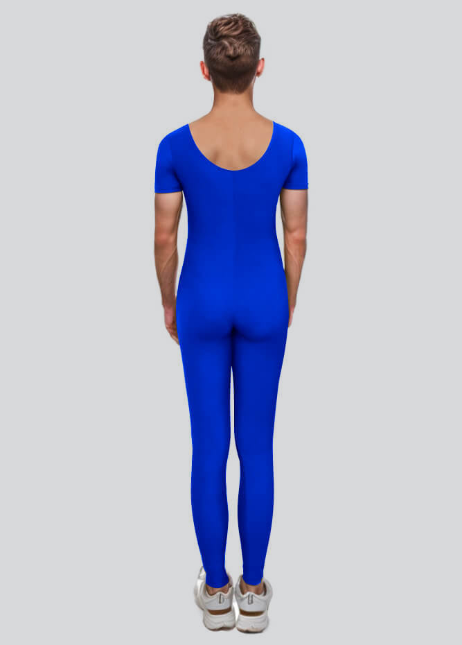 Mens One Piece Short Sleeve Unitard
