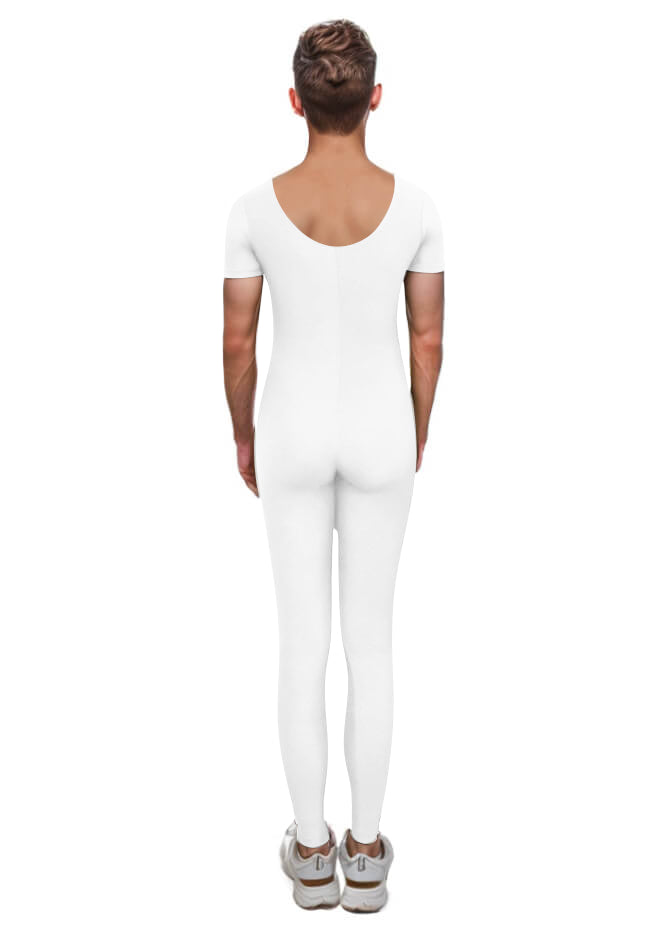 Mens One Piece Short Sleeve Unitard