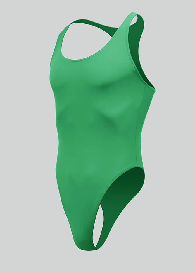 Mens Racer Back Fitness Thong Leotard