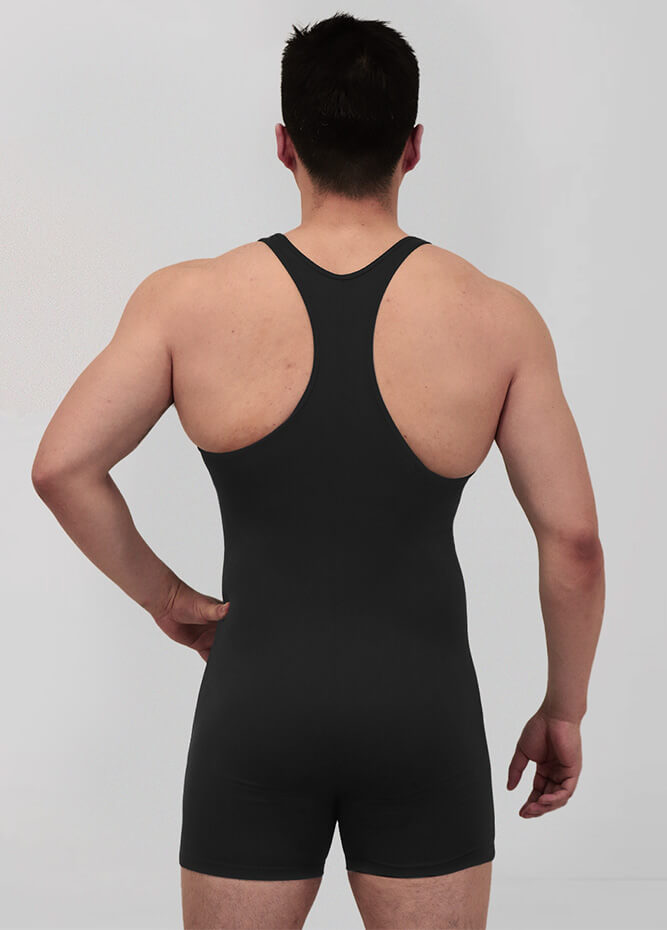 Mens Racerback Fitness Short Unitard