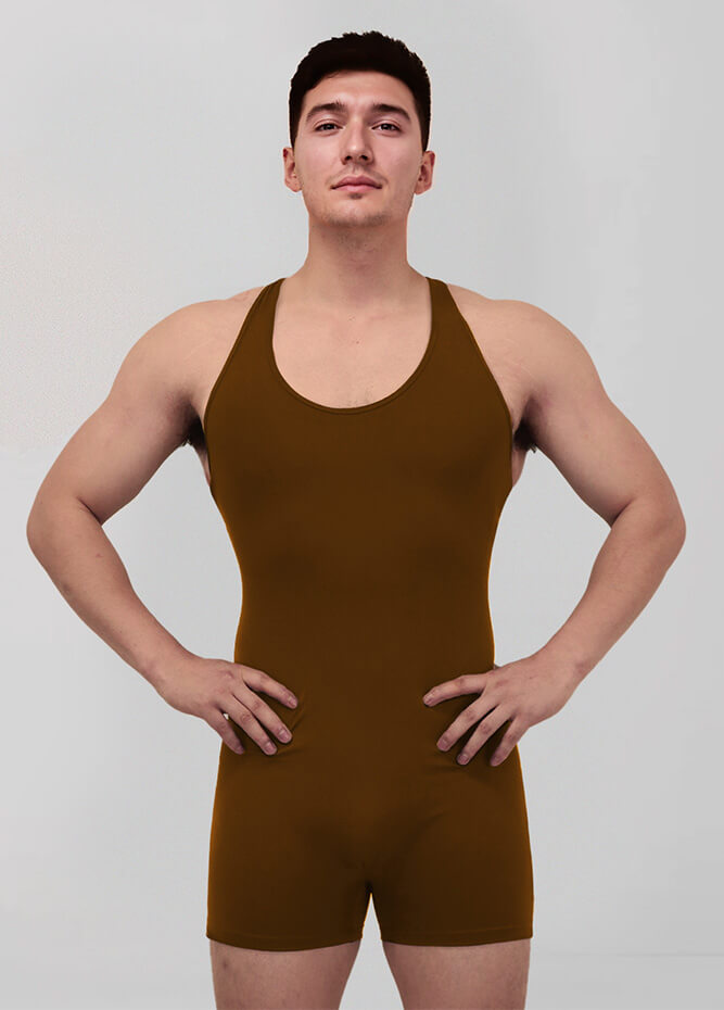Mens Racerback Fitness Short Unitard