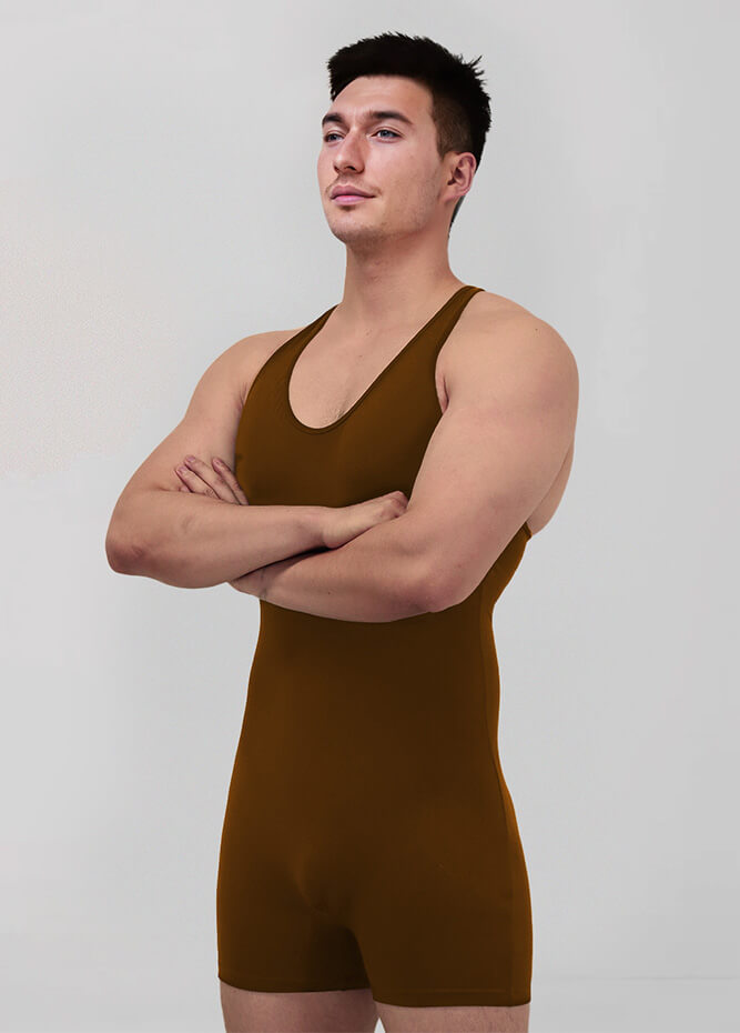 Mens Racerback Fitness Short Unitard