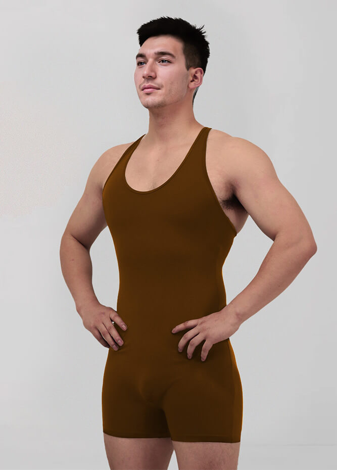 Mens Racerback Fitness Short Unitard