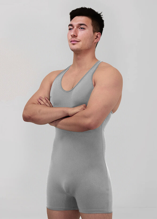 Mens Racerback Fitness Short Unitard