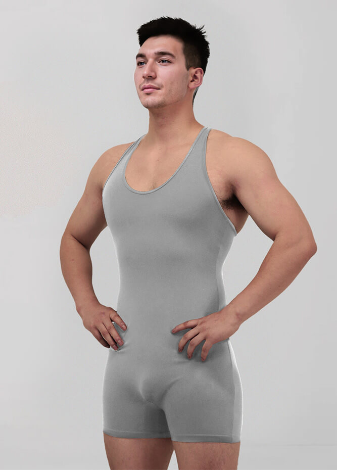 Mens Racerback Fitness Short Unitard