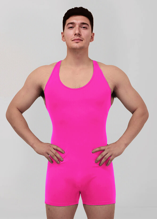Mens Racerback Fitness Short Unitard