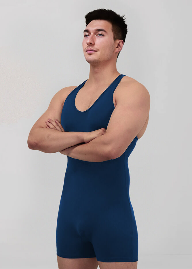 Mens Racerback Fitness Short Unitard