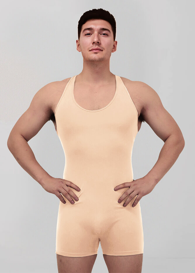 Mens Racerback Fitness Short Unitard