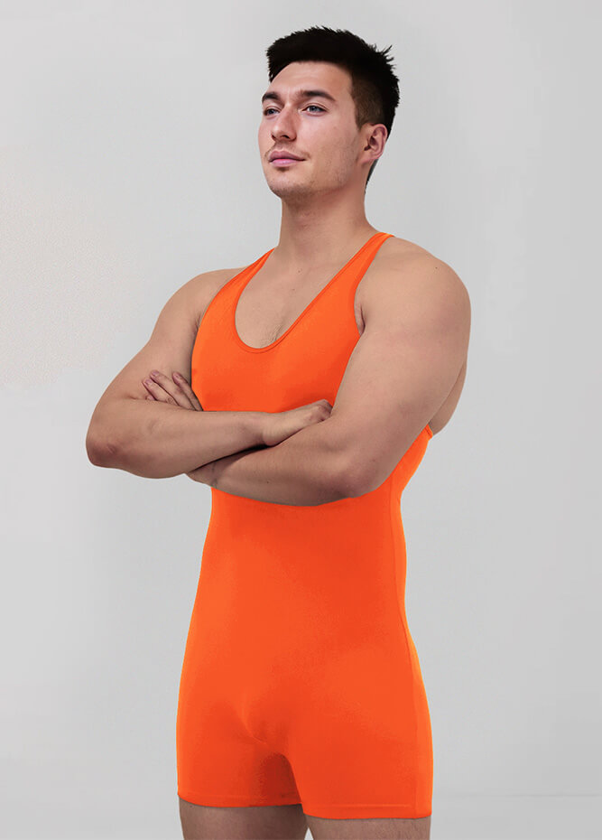 Mens Racerback Fitness Short Unitard