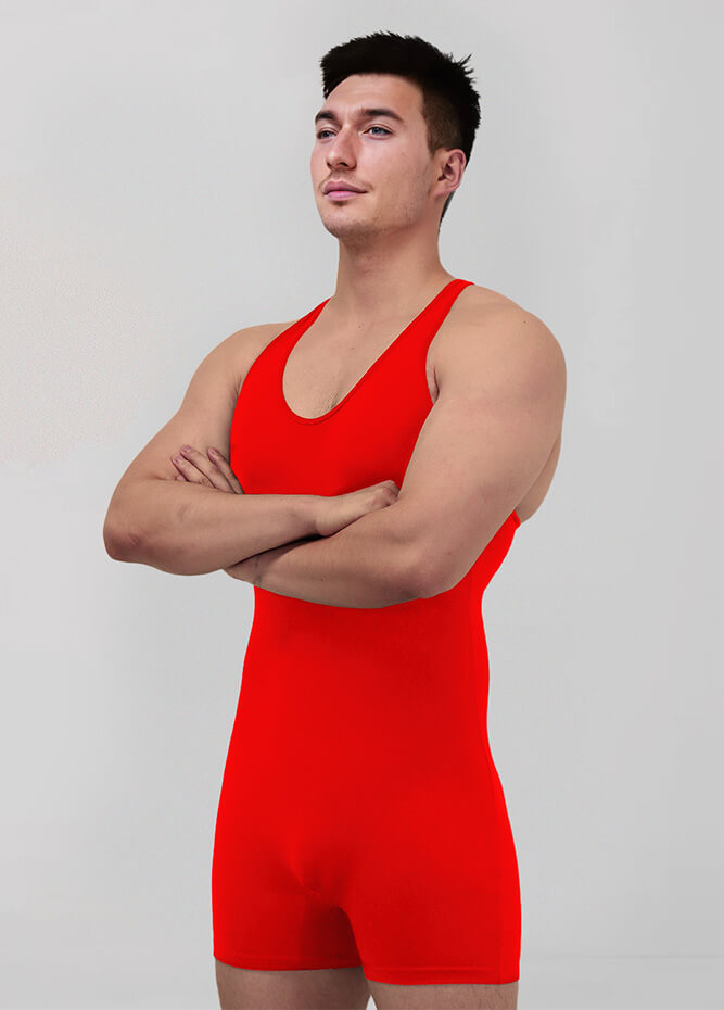 Mens Racerback Fitness Short Unitard