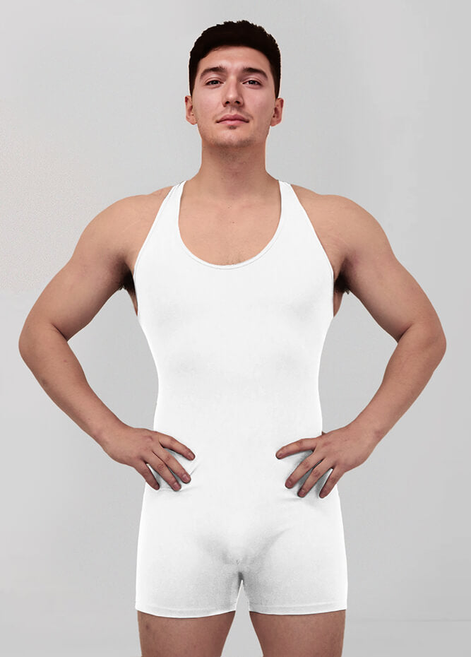 Mens Racerback Fitness Short Unitard