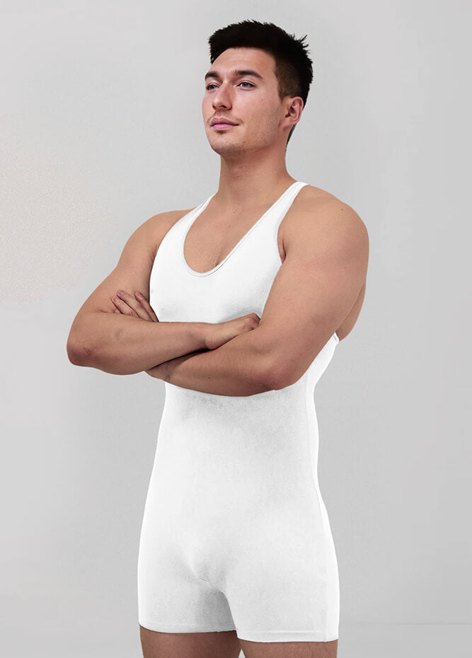 Mens Racerback Fitness Short Unitard