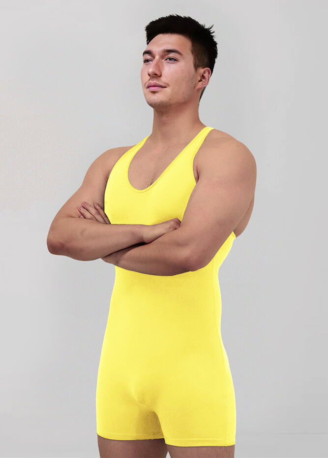 Mens Racerback Fitness Short Unitard