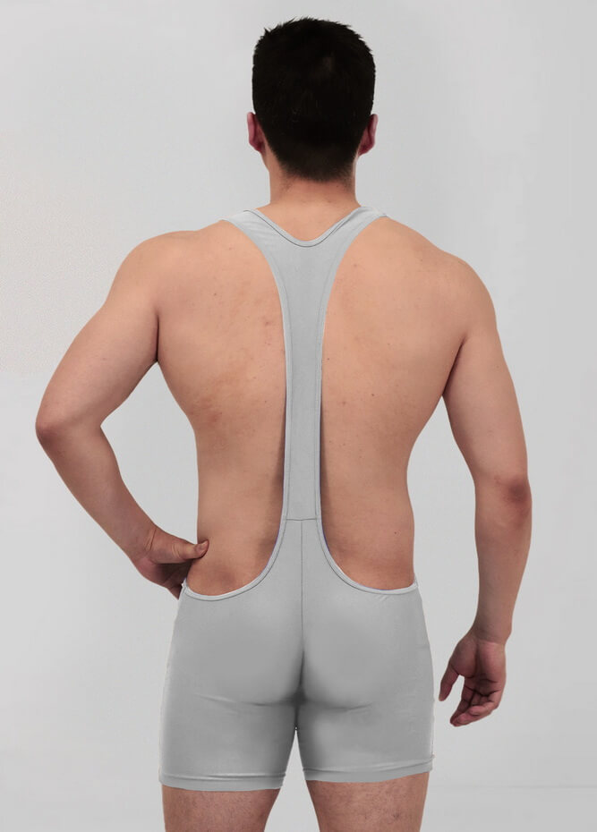 Mens Sexy Spandex Suspender Unitard