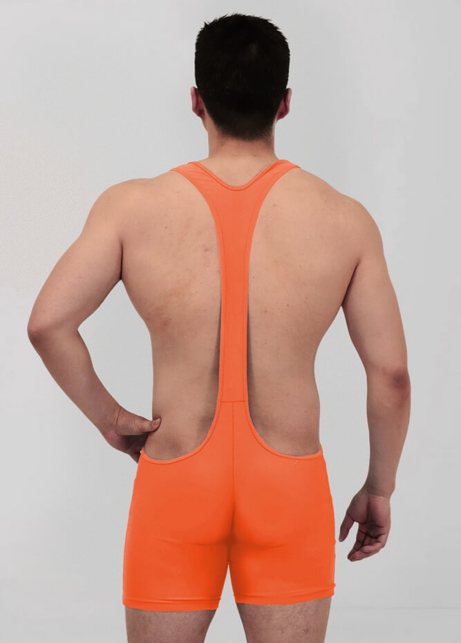 Mens Sexy Spandex Suspender Unitard