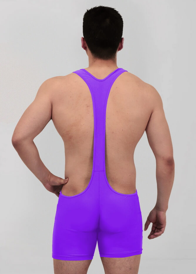 Mens Sexy Spandex Suspender Unitard