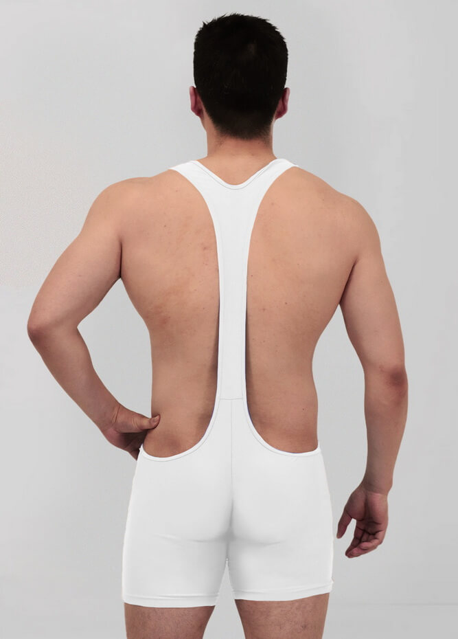Mens Sexy Spandex Suspender Unitard