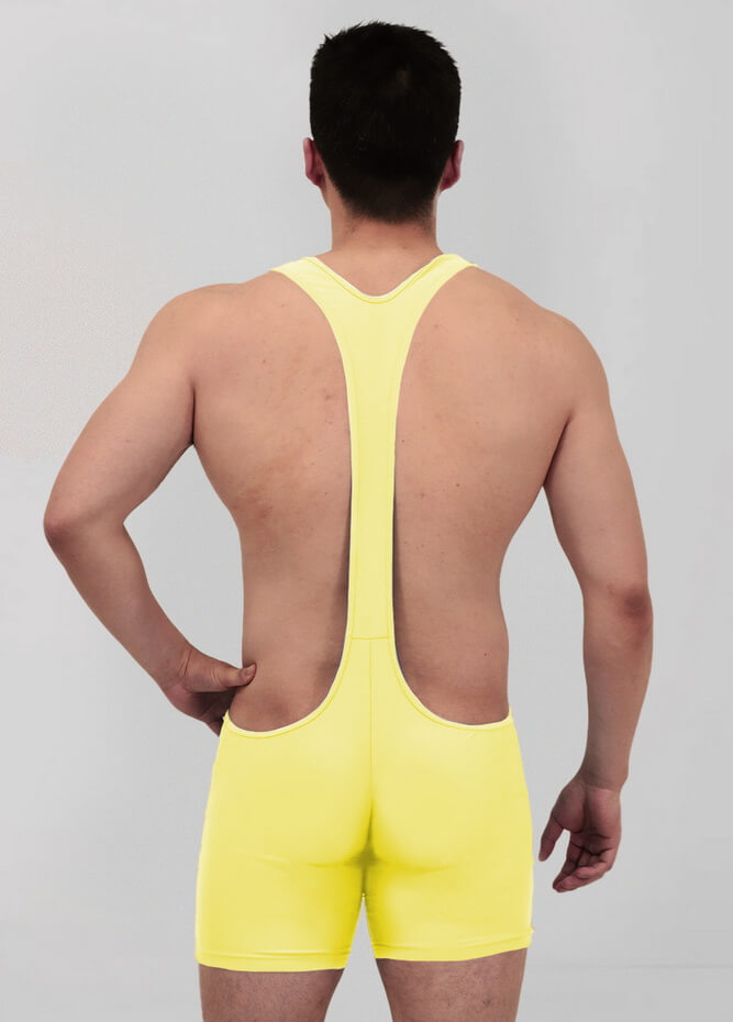 Mens Sexy Spandex Suspender Unitard