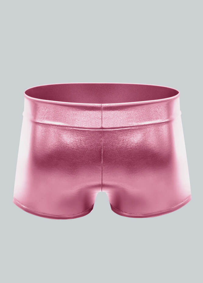 Mens Shiny Metallic Boxer Briefs Shorts