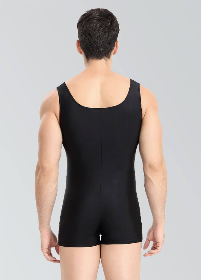 Mens Biketard Spandex Short Tank Unitard