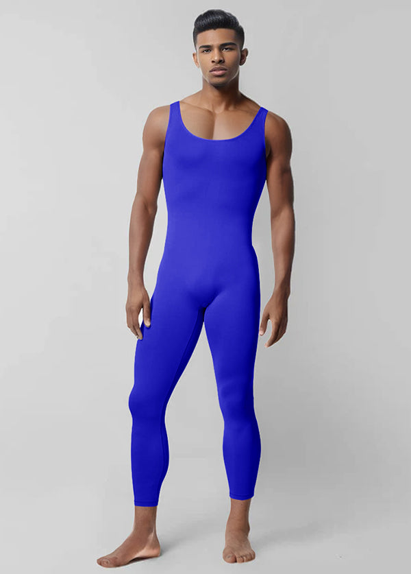Mens Tank Top Scoop Neck Sleeveless Unitards