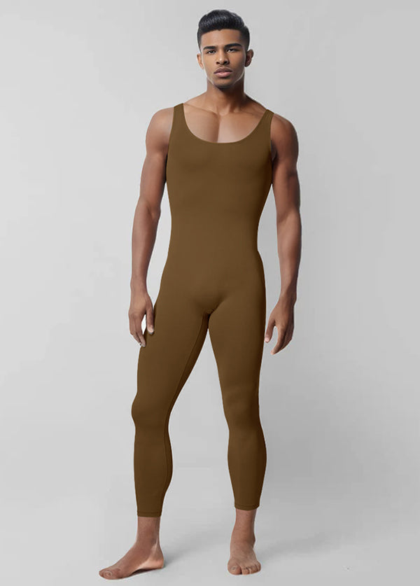Mens Tank Top Scoop Neck Sleeveless Unitards