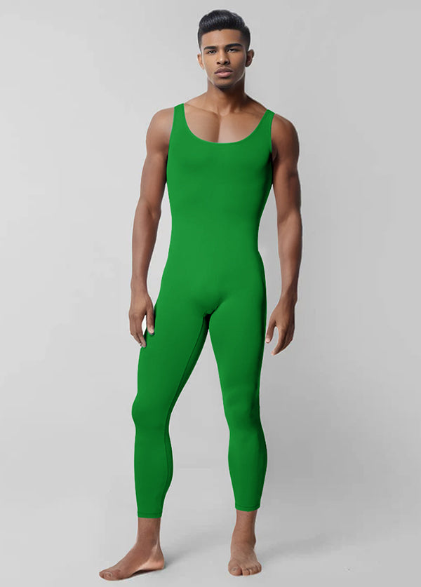 Mens Tank Top Scoop Neck Sleeveless Unitards